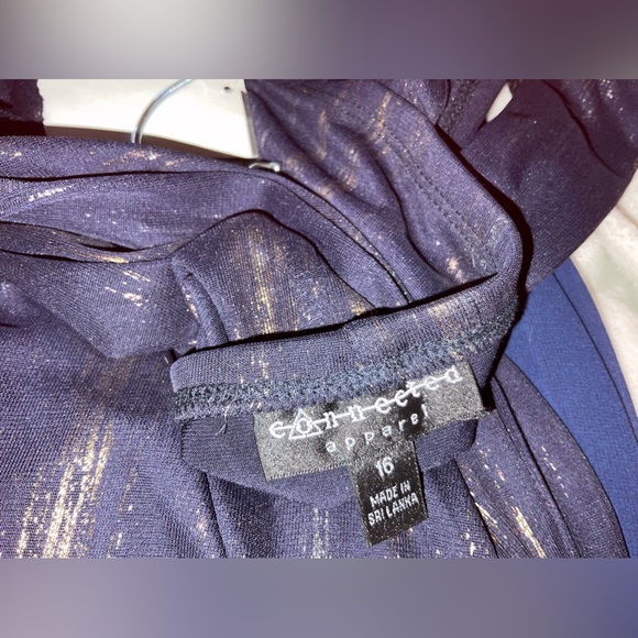 Connected Apparel black dress/gold Shimmer streaks size 16 not been worn newer. - Picture 5 of 6